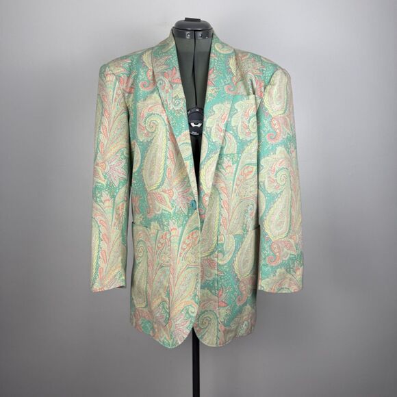 Rare Vintage Boho Paisley‎ Blazer | Indie Artist Retro Unisex Jacket - Picture 1 of 12